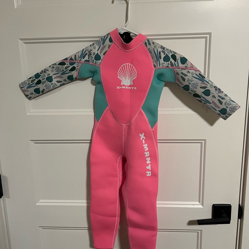 Kids Wetsuit Full Body Neoprene Thermal Swimsuit 2.5MM, Long Sleeve, Toddler